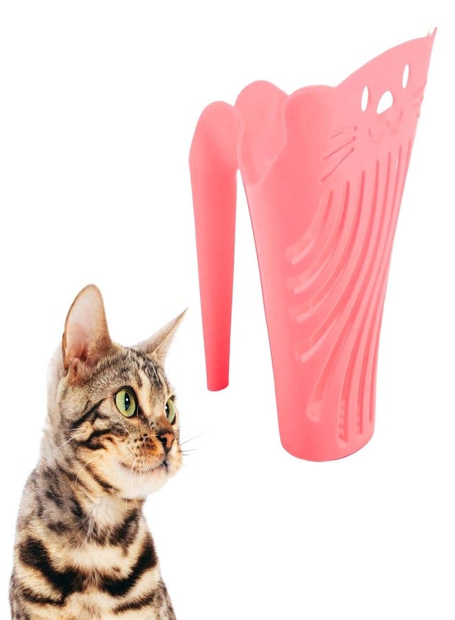 سايج سكوير مجرفة فضلات مربعة من سيج - تصميم على شكل وجه قطة، قوية ومتينة بمقبض طويل لسهولة التنظيف، خفيفة الوزن، مريحة ومثالية للمنازل التي تضم أكثر من قطة - Image 1